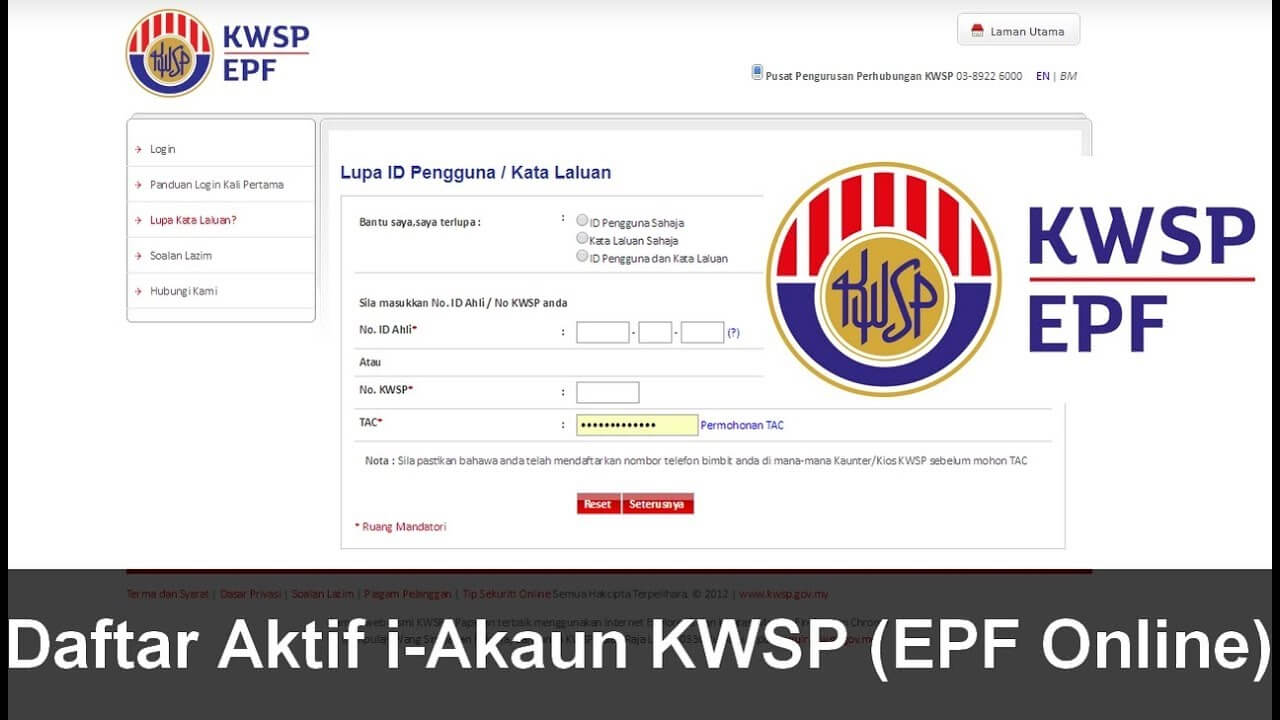 Epf Online Daftar Login I Akaun Portal Malaysia