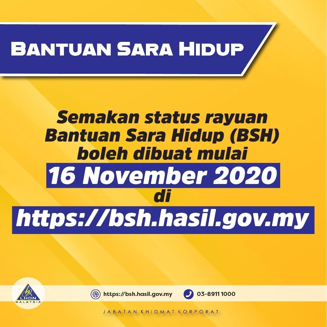 Tarikh Semakan Status Rayuan BSH 2020 2