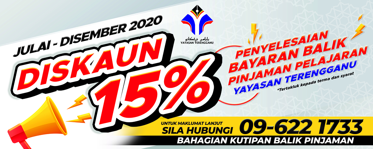 Cara Dapatkan 15% Diskaun Bayaran Balik Pinjaman Pelajaran Yayasan Terengganu 1