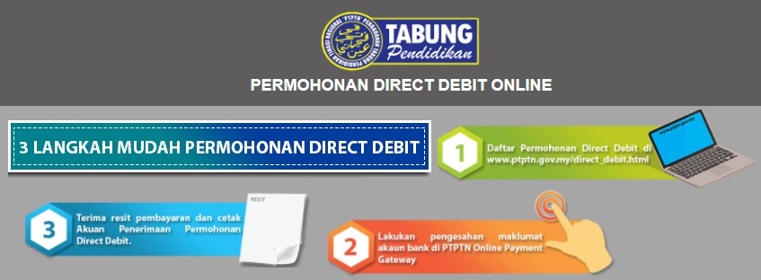 Cara Mohon & Batal Direct Debit PTPTN 9