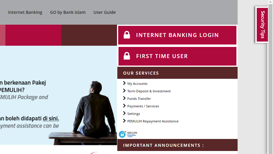 Daftar Dan Aktif Bank Islam Online Banking 1
