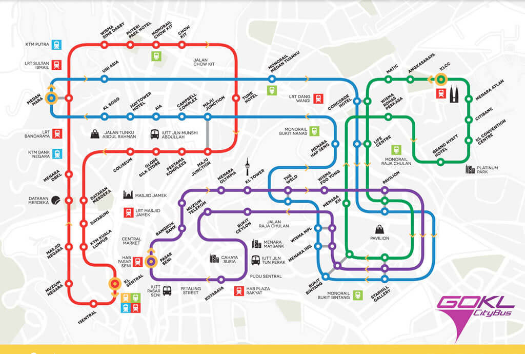 Laluan peta route map go kl city bus