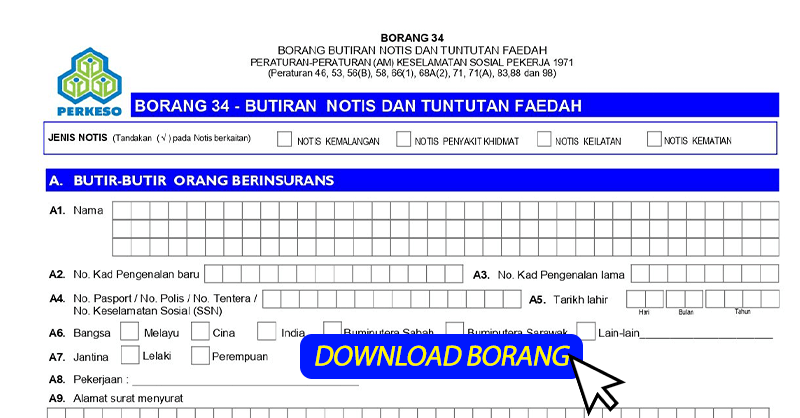Cara Claim Socso PERKESO | Borang Tuntutan Perkeso 2022 - Portal Malaysia