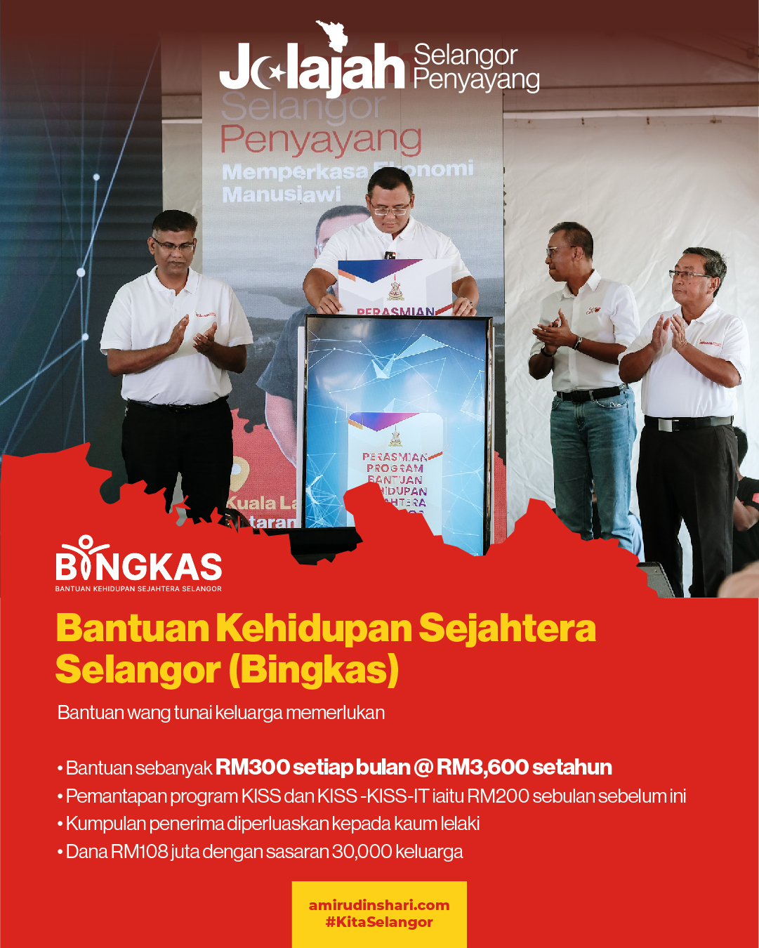 BINGKAS Bantuan Kehidupan Sejahtera Selangor RM300 Sebulan 1