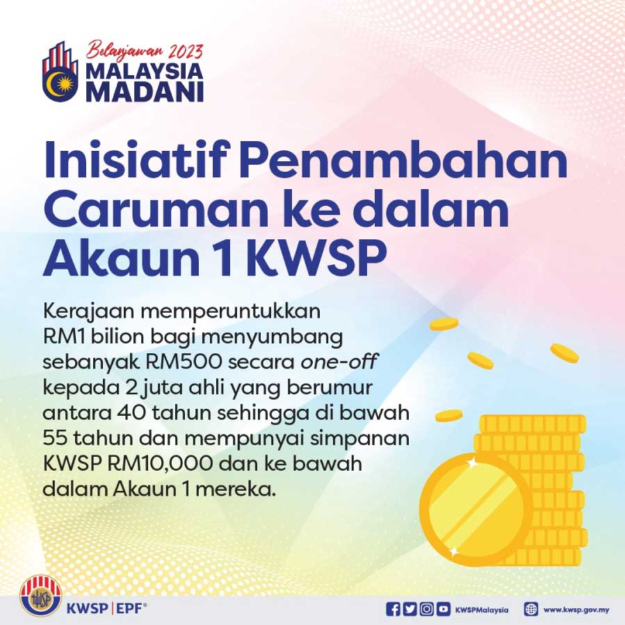 Bantuan Tambahan KWSP RM500 Automatik Ke Akaun Anda 1